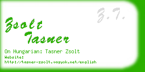 zsolt tasner business card